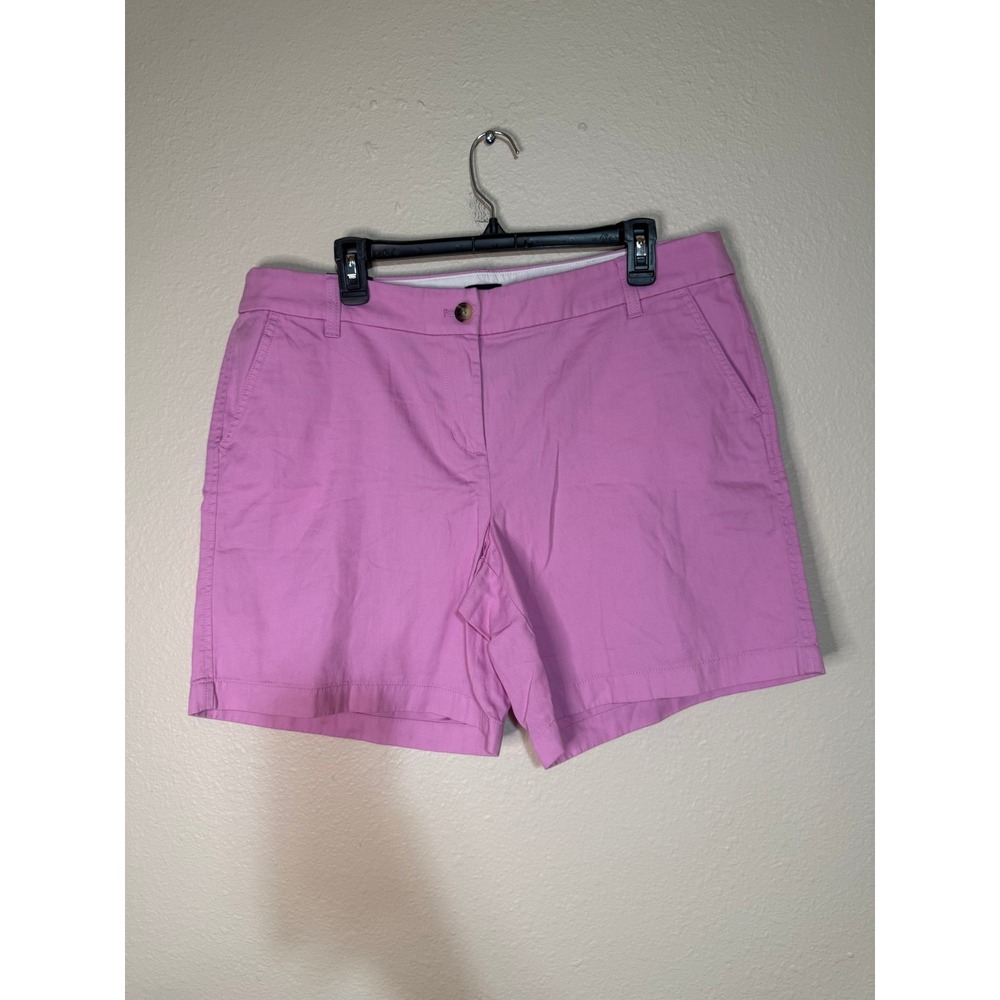 J.Crew Womens Pink 7 Inch Chino Shorts Cotton Twill BO201 Size 14 NWT